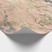 Papier Cadeau Rose or marbre brun brun brun gris Abstrait (Coin)