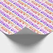 Papier Cadeau Rose orange de salutation heureux de coeurs (Coin)