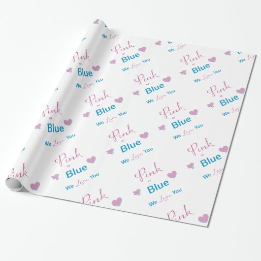 Papier Cadeau Rose ou bleu (Déroulé)