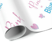 Papier Cadeau Rose ou bleu (Coin rond)