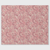 Papier Cadeau Rose Paisley (Plat)