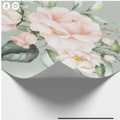 Papier Cadeau Rose Pâle Élégant Eucalyptus Vert