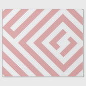 Papier Cadeau Rose Pâle Géométrique (Plat)