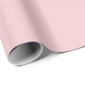 Papier Cadeau Rose Pâle Uni (Coin rond)