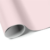 Papier Cadeau Rose Pâle Uni (Coin rond)