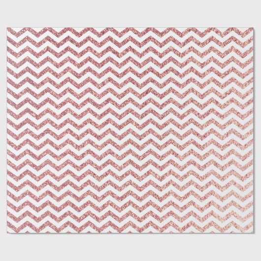 Papier Cadeau Rose Parties scintillant or Chevron Mariage papier (Plat)