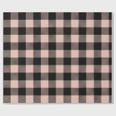 Papier Cadeau Rose pastel carreau de buffle blush (Plat)