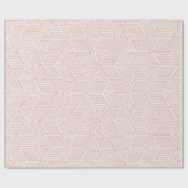 Papier Cadeau Rose pastel Motif géométrique complexe (Plat)