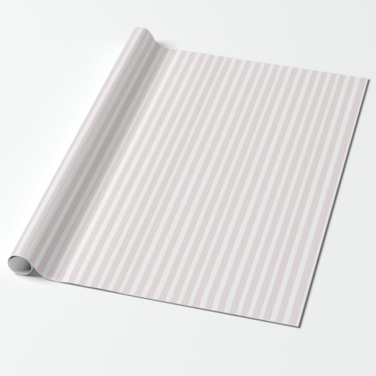 Papier Cadeau Rose pastel rayé (Déroulé)