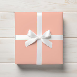 Papier Cadeau Rose Pêche Pâle Uni