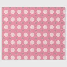 Papier cadeau rose pois à pois
