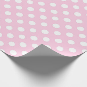 Papier Cadeau Rose Polkadot Girl Moderne mignonne