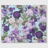 Papier Cadeau rose pourpre avec motif papillon (Plat)