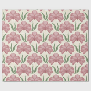 Papier Cadeau Rose Poussiéreuse Flora