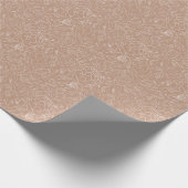 Papier Cadeau Rose Poussiéreux Rose Profond Fleurs Blanches Show (Coin)