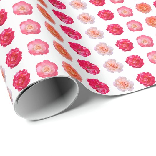 Papier Cadeau Rose Repeats Wrapping Paper (Coin rond)