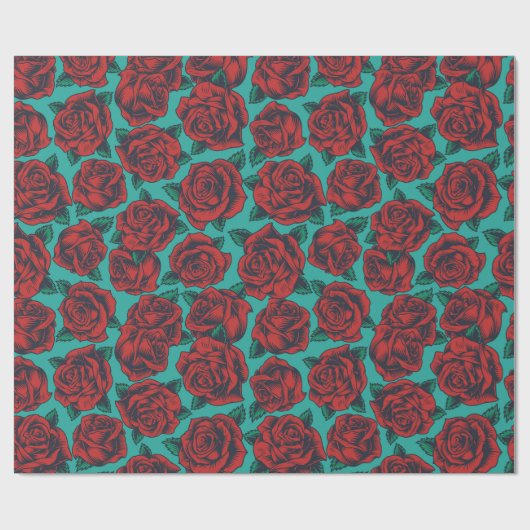 Papier Cadeau Rose rétro (Plat)