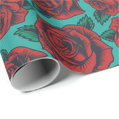 Papier Cadeau Rose rétro (Coin rond)