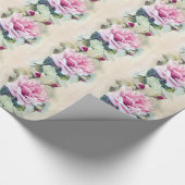 Papier Cadeau Rose romantique (Coin)