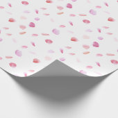 Papier Cadeau Rose Romantique Fleurs de Rosier aux Pétales de Te (Coin)