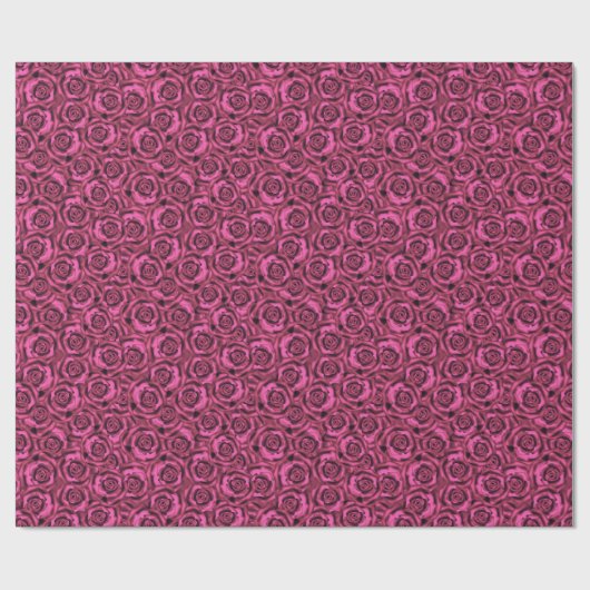 Papier Cadeau Rose rose (Plat)