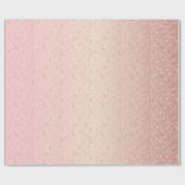 Papier Cadeau Rose rose élégant de la conception | de damassé (Plat)