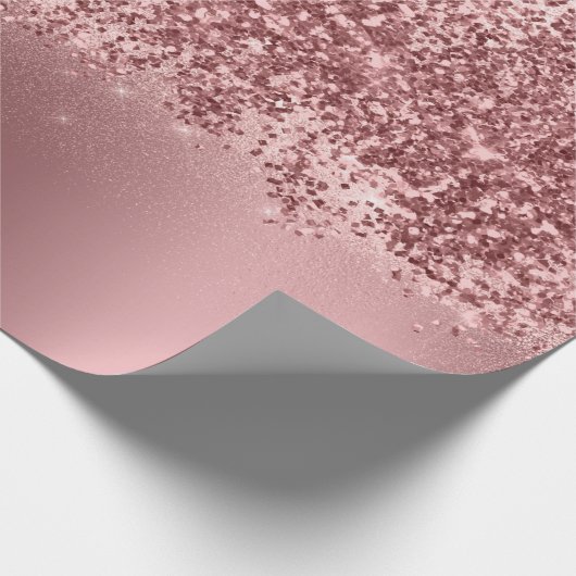 Papier Cadeau Rose Rose Or Blush Parties scintillant étincelle R (Coin)