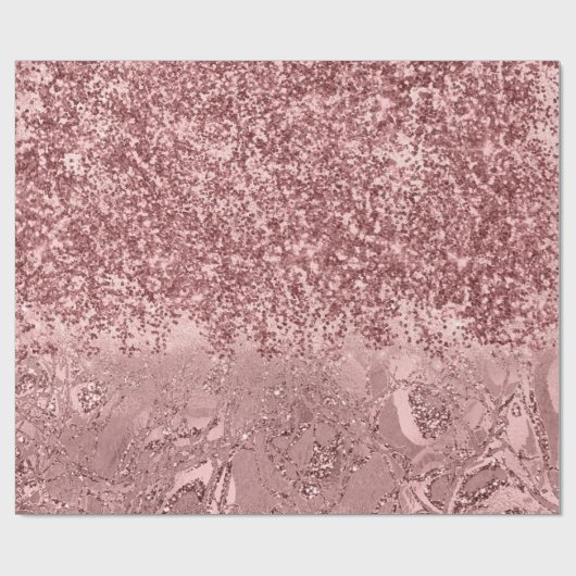 Papier Cadeau Rose Rose Or Blush Parties scintillant Spark Ombre (Plat)