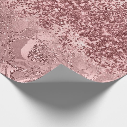 Papier Cadeau Rose Rose Or Blush Parties scintillant Spark Ombre (Coin)