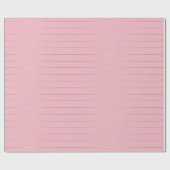 Papier Cadeau Rose rose or rayures glam brillant design élégant (Plat)