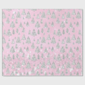 Papier Cadeau Rose rose Parties scintillant Noël Arbre Joyeux Jo (Plat)