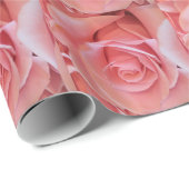 Papier Cadeau Rose rose rose (Coin rond)