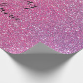 Papier Cadeau Rose Rose Rose Gold Parties scintillant Joyeux Ann (Coin)