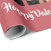 Papier Cadeau Rose rose rose mignonne Bonne Saint Valentin Colla (Coin rond)