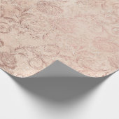 Papier Cadeau Rose rose rose vierge Or Pêche Blush Roses Lux (Coin)