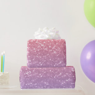 Papier Cadeau Rose rose violet lavande faux pétille parties scin