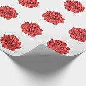 Papier Cadeau Rose rouge (Coin)