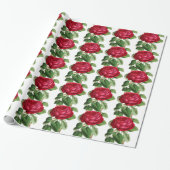 Papier Cadeau Rose rouge (Déroulé)