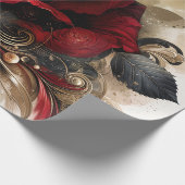 Papier Cadeau Rose Rouge (Coin)