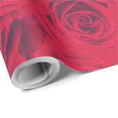 Papier Cadeau Rose rouge (Coin rond)