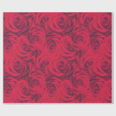 Papier Cadeau Rose rouge (Plat)