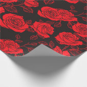 Papier Cadeau Rose rouge Motif sans couture (Coin)