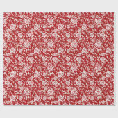 Papier Cadeau Rose rouge Motif Valentine (Plat)