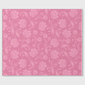 Papier Cadeau Rose sur les damas florales roses motif (Plat)
