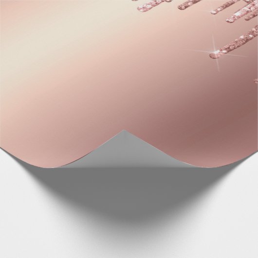 Papier Cadeau Rose tendance Parties scintillant or disques Graph (Coin)