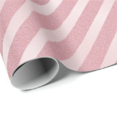 Papier Cadeau Rose tendance Parties scintillant or Modèle modern (Coin rond)