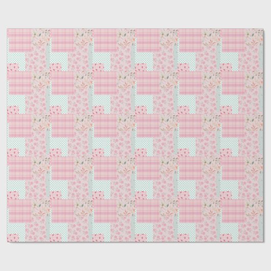 Papier Cadeau Rose Tendre Féminin (Plat)