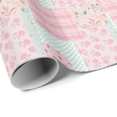 Papier Cadeau Rose Tendre Féminin (Coin rond)