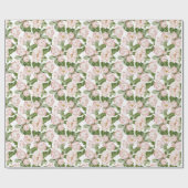 Papier Cadeau Rose Vert Floral Anniversaire Douche nuptiale pour (Plat)