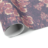 Papier Cadeau Rose vintage (Coin rond)